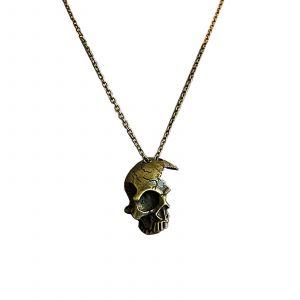M&eacute;tal Punk Gothique Choker Half Squelette Pendentif Cha&icirc;ne Collier Bijoux Cadeau - Neuf