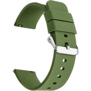 Kal-Bracelet De Montre En Silicone À Libération Rapide - En Caoutchouc Souple De Qualité Supérieure - 18 Mm, 20 Mm, 22 Mm - Pour Homme Et Femme - Neuf