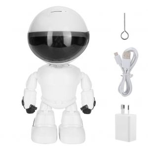 Camera de surveillance robot sans fil 1080p, suivi automatique, stockage cloud, AU 100-240 V, blanc - Neuf