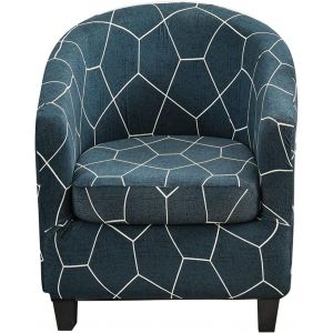 Housse De Fauteuil Chesterfield Cabriolet, Housse Ensemble Fauteuil Club 1place De 2 Pièces Avec Housse De Coussin, Housse De Canape Salon Crapaud Extensible Tub Chair (Color : #19) - Neuf