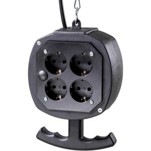 coffrets de prises suspendus - 8 prises 230 V / 16 A - c&acirc;ble 3 m H05VV-F 3G1,5 - bo&icirc;tier plastique robuste - cha&icirc;ne acier zingu&eacute;e - Coffrets de chantier - Coffret &Eacute;lectrique - IP20, 60971 - Neuf