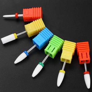 Nsiecd-6x Embouts De Ponceuse &Agrave; Ongles Pour Manucure Et P&eacute;dicure, Lime &Agrave; Ongles En C&eacute;ramique Bit, Professionnels Fraises Conique Pour Retirer Le Vernis/Gel Et Repousser Les Cuticules - Neuf