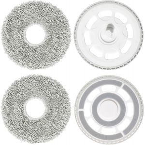 Chiffons De Nettoyage Avec Support Accessoires Pour Roborock Saros 10R, Qrevo Curv S5X, Qrevo Edge S5A, Qrevo Curv, Q Revo Edge, Aspirateur Robot Pièces De Rechange[SSE7112767] - Neuf