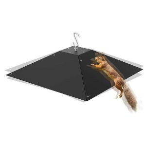 Déflecteur d'écureuil en métal Déflecteur suspendu à l'épreuve des écureuils pour mangeoire à oiseaux - Neuf