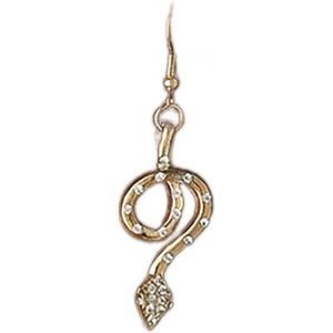 Kal-Boucles D'oreilles Pendantes Serpent Boucles D'oreilles Crochet Serpent Strass Dor&eacute; Boucles D'oreilles Serpent Animal En Cristal Boucles D'oreilles Serpent St&eacute;r&eacute;oscopiques Bijoux Pour Femmes Et F - Neuf