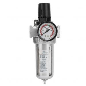 Régulateur de pression d'air,compresseur d'air BSP 1/2"" Filtre régulateur de filtre à eau avec raccord de montage - Neuf