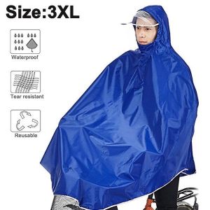 Poncho De Cyclisme L&eacute;ger Et Imperm&eacute;able &iquest; Cape De Pluie Compacte Et R&eacute;fl&eacute;chissante Pour Le V&eacute;lo, La Randonn&eacute;e, Le Camping Et Les Activit&eacute;s De Plein Air - Neuf
