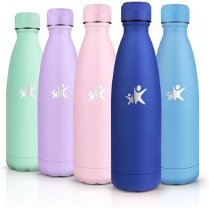 Tianyi-Gourde Isotherme, Acier Inoxydable 18/8, Bouteille Isotherme, 500ml Sans Bpa, Gourde Inox Enfant, Étanche Double Isolation, Water Bottle Pour Le Camping, Les Écoles, Les Gymnases - Neuf