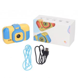 Appareil photo numerique pour enfants, double camera 40 MP, enregistrement video, rond, joli appareil photo pour enfants avec cadre photo de dessin anime - Neuf