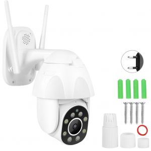 Camera de surveillance etanche PTZ 2,5 pouces 1080P Wifi HD IR double eclairage compatible ONVI 100-240V EU - Neuf