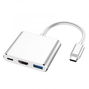 Adaptateur USB-C vers HDMI (prise en charge 4K / 30 Hz) - Câble convertisseur 3 en 1 Type-C pour MacBook Pro 2017/2018, MacBook, Mac Pro, iMac, Chromebook et autres appareils USB 3.0 Type-C - Neuf