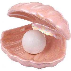 Shell Pearl Light Sir&egrave;ne Th&egrave;me C&eacute;ramique Plateau De Bijoux Led Accent Lampe Portable Night Light Pink Pearl In Shell Bureau Ornement Pour Chambre Salon Home Decor - Neuf