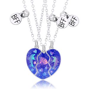 Tianyi-Collier D'amiti&eacute; Pour 3, 3 Pi&egrave;ces Collier Bff Femmes Collier Amiti&eacute; Pour 3 Collier Amiti&eacute; Bff Collier D'amiti&eacute; Pour 3 Filles Cadeaux De Bijoux Pour Filles - Neuf