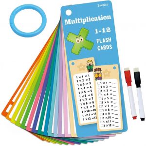 1 Jeu D'Apprentissage 15 Cartes De Multiplication Tourbillons De Calcul 1 X 1 Jeu De Cartes D'Apprentissage Pour Enfants Cartes D'Apprentissage Jetables Table De Multiplication Plastifi&eacute;e - Neuf