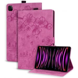 KAL-Coque Pour Ipad Pro 11 Pouces (2022/2021/2020, 4E/3E/2E Génération) Housse Étui De Protection Avec Support Fonction, Étui À Rabat Avec Porte-Pencil Pour Ipad Pro 11 Pouces Rose Rouge - Neuf