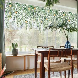 ERYI-Autocollant Mural Fleur Vigne Verte, Réaliste Décalque Mural Vigne Verte Autocollant Mural Plantes Feuilles Oiseaux, Décoration Murale La Chambre À Coucher Salon Bureau Canapé Élévision - Neuf