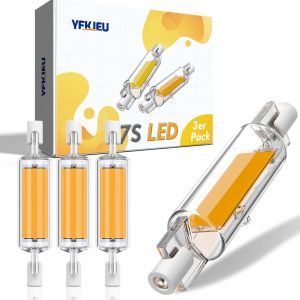 KALSW-Ampoule Led R7S 78Mm Dimmable 10W,Remplace Halogène 100W,1530Lm,Ac 220-240V (3Pcs Blanc Chaud) - Neuf