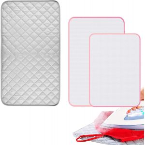 MEVRONISSHOP-Nappe de Repassage, Tapis de Repassage, Couverture de Repassage, 85 x 45cm Tragbar Tapis &agrave; Repasser avec 2 Pi&egrave;ces Filet de Repassage,Chiffon Protecteur pour Repasser,f&uuml;r Desktop und Ande - Neuf