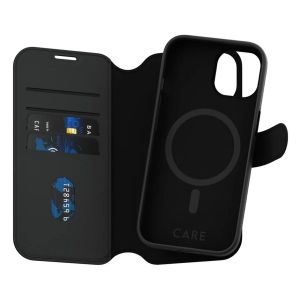 CARE by PanzerGlass Étui de télephone portefeuille Tango 2 en 1 avec MagSafe iPhone 15 Black - Neuf