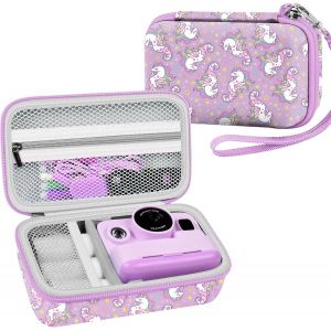 &Eacute;tui pour Appareil Photo instantan&eacute; Compatible avec CAMCLID/TIATUA/Aomdom/TOYOGO Crown et Papier d'impression,Cadeaux Jouets pour Les Enfants de No&euml;l (&eacute;tui Uniquement) Hippocampe Violet - Neuf