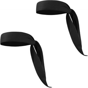 2 Pi&egrave;ces Bandeau Running Femme Tennis Bandeau Cheveux Homme,Bandana Noir Sport Anti-Sueur &Eacute;lastique En Tissu &Agrave; S&eacute;chage Rapide &Eacute;vacuant L'humidit&eacute; Pour V&eacute;lo,Yoga,Basket-Ball,Cyclisme,Course(Noir) - Neuf