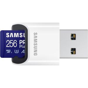Carte M&eacute;moire Microsdxc, Pro Plus, 256 Go, Vitesse De Lecture Jusqu&iquest;&Agrave; 180 Mo/S, Fournie Avec Lecteur Usb - Neuf
