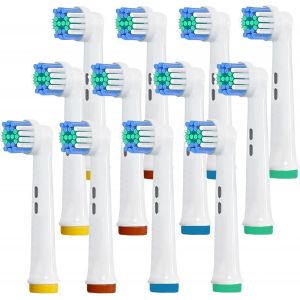 Lot De 12 Brossette Compatible Avec Braun Oral B, T&ecirc;tes De Rechange Pour Brosse &Agrave; Dents Electrique Oral B - Neuf