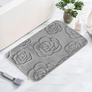 1pc Rose Tapis De Sol Salle De Bain Absorption D'eau Tapis Antidérapant Salle De Bain Paillasson Chambre Tapis Tapis De Sol - Type Grey-500mmx800mm - Neuf