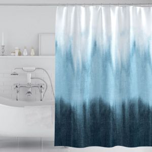 Rideau de douche imprimé dégradé créatif, rideau de salle de bain en polyester imperméable, rideau de confidentialité simple, rideau de douche épais 180*180cm - Neuf