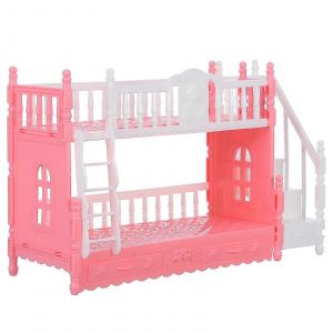 Accessoire de lit à deux étages pour poupée, petit lit à deux étages, décoration de lit superposé, accessoire de meubles de poupée - Neuf