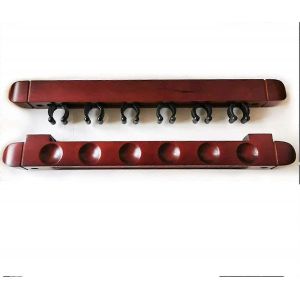 6 porte-queues de billard,porte-queues de billard en bois,support mural de queues de billard Porte-b&acirc;ton de queue de billard avec 6 clips de queue pour les bars,les clubs et les joueurs de billard-rx - Neuf