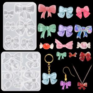 2 Pcs N?ud Papillon Moule &Eacute;poxy R&eacute;sine, Bijoux Moules En Silicone Bowknot Resin Mould Pour Diy Pendentifs Artisanat, Boucles D'oreilles, Colliers, &Eacute;pingles &Agrave; Cheveux - Neuf