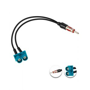 Double Fakra Z Câble Double Fakra Z mâle vers DIN mâle Câble Adaptateur 12inch /30CM Fakra DIN Plug Pigtail Fakra Câble RG174 pour Antenne Radio FM/AM - Neuf