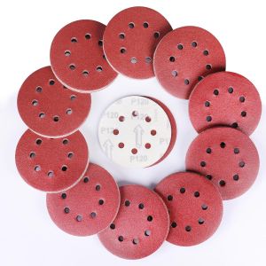100 Pièces Rond Disques Abrasifs À Grain 120,125 Mm Disque De Ponçage À 8 Trous De Différentes Tailles Papier Poncer Pour Ponceuse Excentrique - Neuf