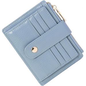 CAUC-Homme Femme Porte Carte de Credit Cuir RFID Blocage Portefeuille Cuir Petit, Porte Carte Slim avec Poche &agrave; Monnaie, Petit Porte Monnaie Cuir avec 9 Emplacements de Carte - Neuf