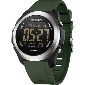 Montre De Sport Num&eacute;rique Pour Homme-Montre Militaire &Eacute;tanche-Grand Cadran-Style D&eacute;contract&eacute; Et Lumineux-Chronom&egrave;tre.[J443] - Neuf