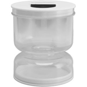 Kal-Récipient Cornichon, Bocal Cornichon Verre Passoire Flip Hermétique Sablier Pot Séparateur Jus Étanche Olive Pickle Retourneuse Support Stockage Rabat Humide Sec Couvercle Séparer Aliment - Neuf