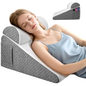 Gxpjycfob Coussin Inclin&eacute; Pour Lit, Coussin De Lecture En Mousse &Agrave; M&eacute;moire De Forme Pour Lit Et Canap&eacute;, Oreiller Triangulaire Ergonomique Pour Reflux Anti-Ronflement Cou Maux De Dos - Neuf