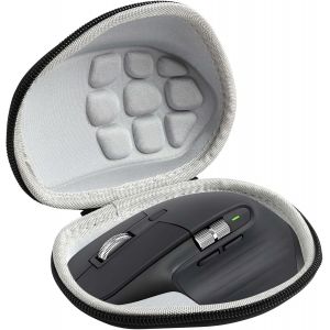 NSIECD-Rigide Housse Sac, 15 cm x11 cm x7 cm Portable pour Souris MX Master 3, 2S, Master, Étui de Protection Anti-Choc, Résistant à la Poussière et à l'eau, Noire, Design avec Sangle de Transport - Neuf