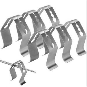 Lot de 6 clips de fixation pour sonde de thermom&egrave;tre &agrave; viande pour barbecue - Compatibilit&eacute; universelle avec 3 tailles de trous - Neuf