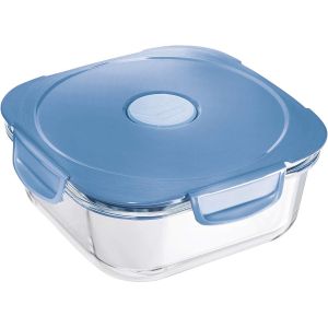 Picnik Boîte À Déjeuner En Verre Avec Couvercle Etanche-Boite Alimentaire Compatible Micro-Ondes,Four Et Lave-Vaisselle-1,2 L-Bleu - Neuf