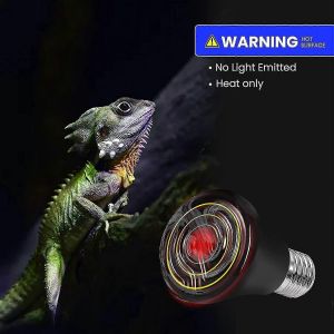 E27 Ampoule Chauffante 75w En Céramique Lampe Chauffante Pour Animaux De Compagnie 220-240v Lampe Chauffante Infrarouge E27 Ampoule De Reptile Aquarium,Ampoules D'habitat Pour Animaux De Compagnie (2p - Neuf