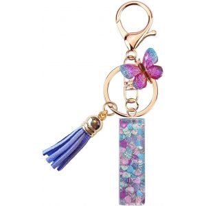 KAL-Porte Cl&eacute; Femme Nom Lettre Initiale Porte Clef Femme Porte-Cl&eacute;s Fille Keychain Alphabet Papillon Porte Cl&eacute; Voiture Cadeaux Copines - Neuf