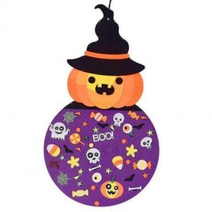 Bricolage en feutre Halloween citrouille décor maison enfants décoration de fête Halloween pendentif bricolage jouets - Neuf