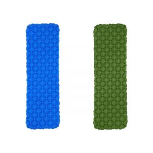 Matelas De Camping Gonflables Bleu-Vert - Lot De 2, R&eacute;sistants &Agrave; L'humidit&eacute;, L&eacute;gers Et &Agrave; Gonflage Rapide - Neuf