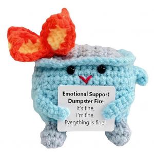 Crochet positif poup&eacute;e mignon benne &agrave; ordures feu crochet poup&eacute;e bleu - Neuf