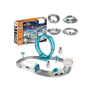 Circuit de train spatial avec voiture &eacute;lectrique - 110 pi&egrave;ces pour enfants &agrave; partir de 6 ans - Neuf