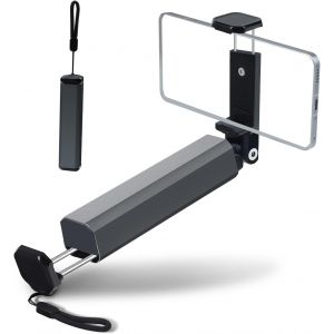 JGD-Support de T&eacute;l&eacute;phone Pliable pour Avion, Aluminium Porte-T&eacute;l&eacute;phone pour Voyages, 360&deg; Rotatif, Mini Format de Poche, Handsfree Phone Stand f&uuml;r Table &agrave; Plateaux, Voyage Accessoires, Gris - Neuf