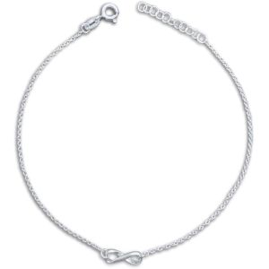 Cmjaagur-Bracelet De Cheville En Argent Sterling 925 Avec Symbole De L'infini - Réglable De 22,9 À 25,4 Cm - 27,9 Cm À 30,5 Cm - Taille Xl - Pour Femme[M931] - Neuf