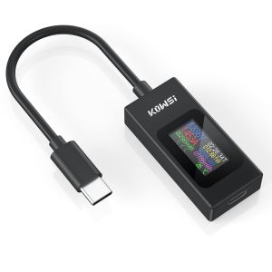 KALANKA-Testeur USB C Multimètre, Appareil de Mesure Voltmètre 4-30V 0-6.5A Type C Testeur de Tension et de Courant Ampèremètre Wattmètre Capacité Alimentation Chargeur Détecteur - Neuf